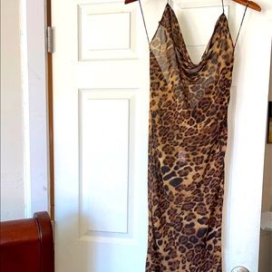 FASHION NOVA sheer leopard dress
